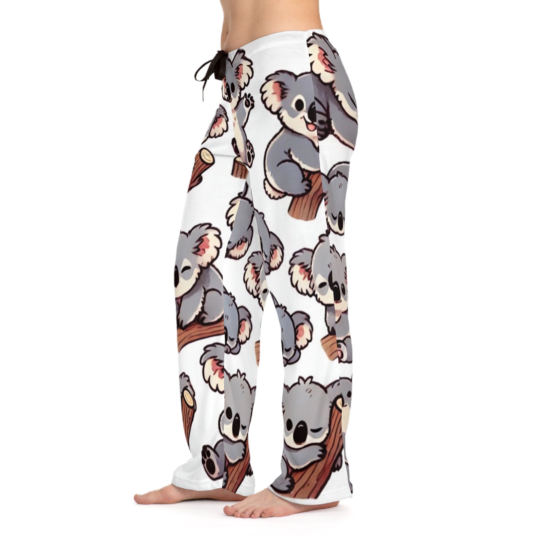 Pattern Print Koala Women Long Robe