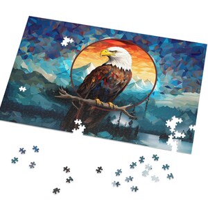Puzzle, Aigle, Mosaïque, (30, 110, 252, 500,1000 pièces) Puzzle unique, Famille, Adultes, Enfants