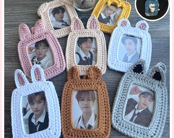 SKZOO double-sided photocard holder, kpop photocard holder, crochet photocard holder, Stray Kids, SKZ