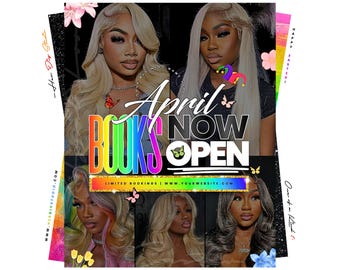 April Booking Flyer (: | Ideal Hairstylist, MUA, Lash Tech, Nail Tech, Aesthetician, Esthetician, Barber