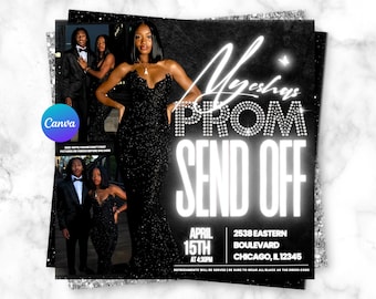 Prom Send Off Flyer, Prom Send Off Invitation Prom Flyer, Prom Invitation, Prom Flyer, Prom Season Flyer,DIY Prom Event Flyer, Prom Send Off