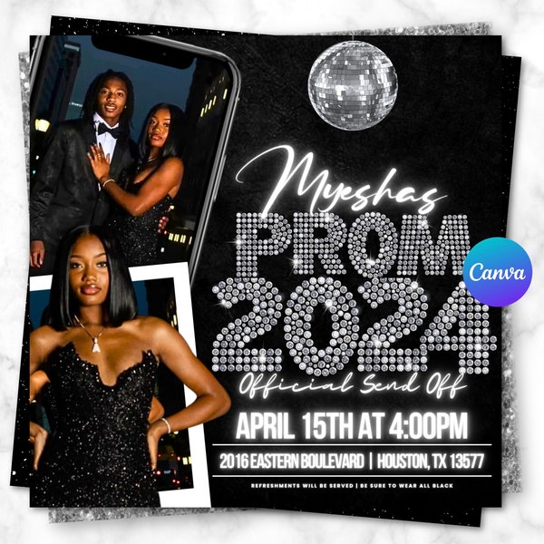 Prom Send Off Flyer, Prom Send Off Invitation Prom Flyer, Prom Invitation, Prom Flyer, Prom Season Flyer,DIY Prom Event Flyer, Prom Send Off