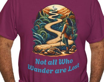 Wanderlust T-Shirt: Adventure Traveler Heavy Cotton Tee