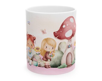 Whimsical Fairy Tale Ceramic Mug, Enchanted Decor