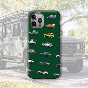 Land Rover Series Cases(Dark Green), Range Rover, Defender, Discovery, car phone case, gift for Land Rover enthusiasts. gift for him