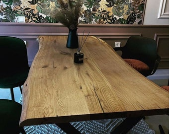 Office table, live edge wood, table top, office table base, table to order, desk top, elegant office table, oak table top, square table