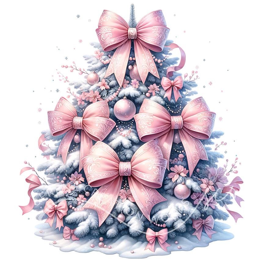 Pastel Christmas Tree Clipart 10 JPG Pastel Christmas Clipart, Coquette ...