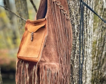 Fringed Suede Medicine Bag
