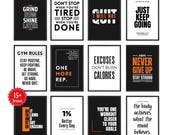 Motivational Gym Wall Art Prints: Home Workout Decor (Digital Download)
