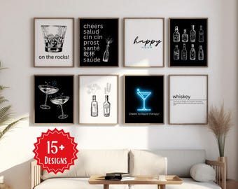 Barkunstafdrukken: chique interieurbar (digitale download)
