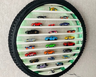 Lighted Wheels, Wheels Display, Wheels Display Shelf, Tire Shelf, Toy Car Display Shelf, Car Display Shelf, Toy Car Storage