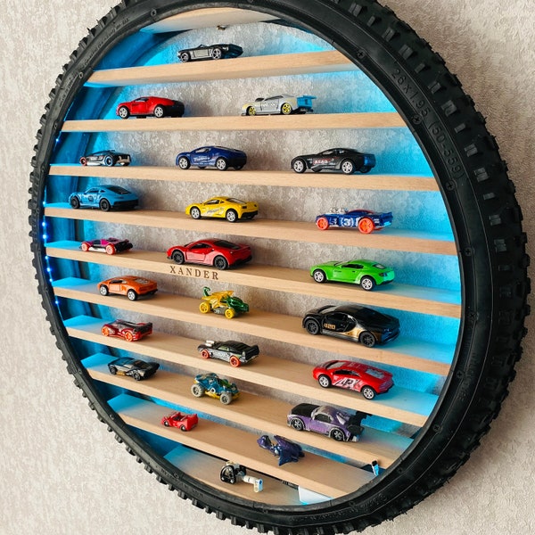 Toy Car Display Shelf, Wooden Toy Car Organizer, Handcrafted Toy Car Rack, Children's Room Decor, Storage Shelf for Toy Car, Toy Car Shelf