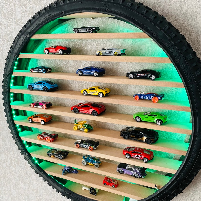 Tire Shelf, Toy Car Display Shelf, Car Display Shelf, Display Case for