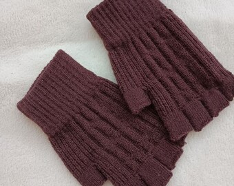 Handmade new half-finger ladies thick gloves made of wool