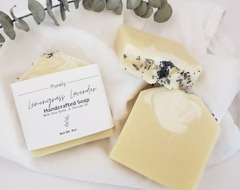 Handmade Lemongrass Lavender Soap: Artisan Essential Oil Soap
