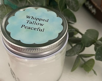 Large 300ml Peaceful Whipped Tallow- Bergamot, Cedaewood,Frankincense, Chamomile & Neroli