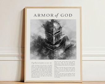 Armor Of God Print: Ephesians 6, Christian Home Decor (Digital Print)