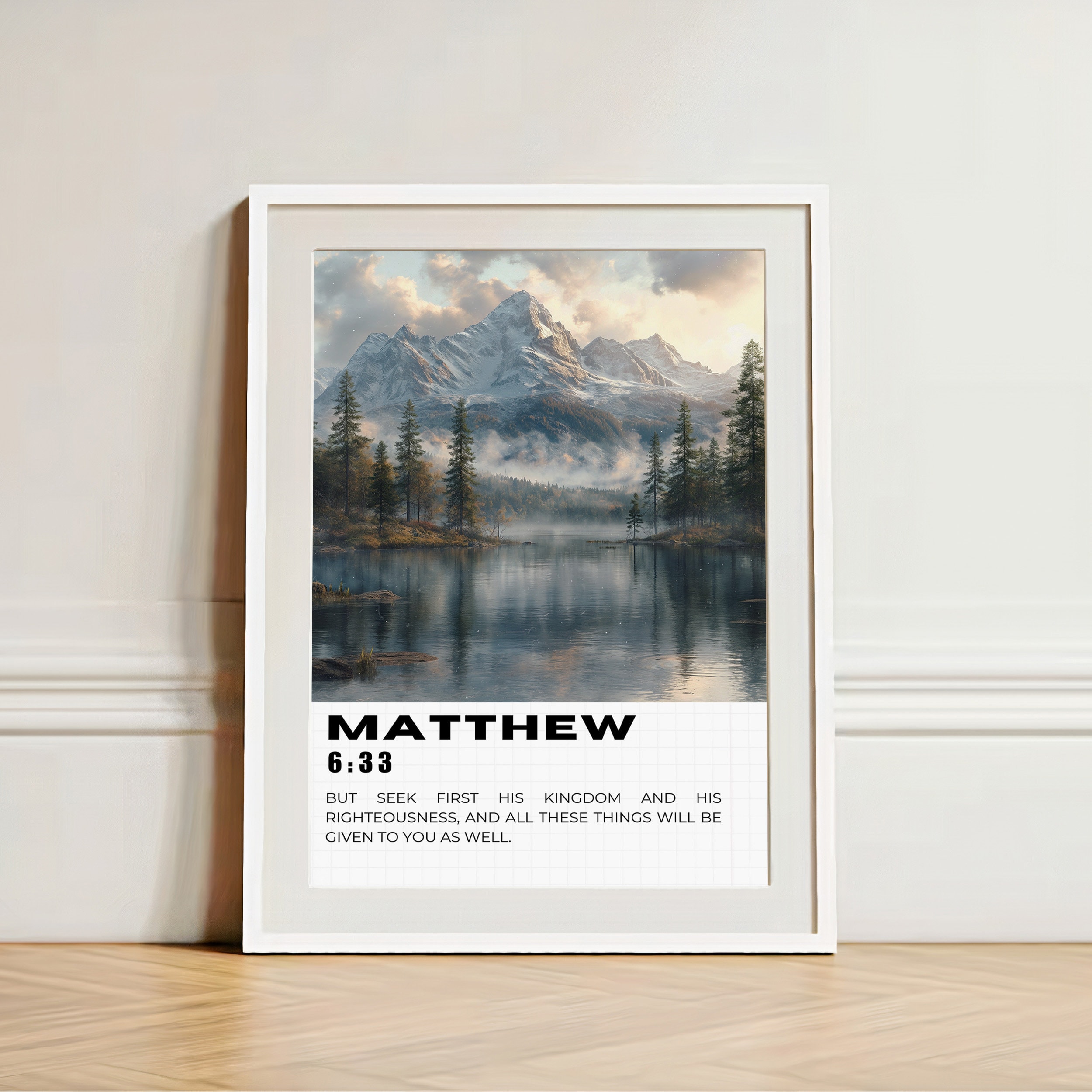 Matthew 6 Bible Verse Wall Art, Scripture Wall Art Inspirational Art ...