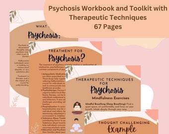 Psychosis Workbook and Toolkit Digital Download printable (67 Pages) - Bipolar, Major Depression, Schizophrenia, Stress,