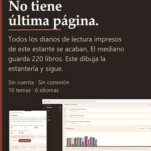 No-Last-Page Reading Journal – HTML File, 6 Languages, Offline Use (Digital Download)