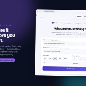 Focus Session Timer App for Deep Work, Pomodoro Tracker with Live Charts and Report, ADHD Productivity Planner, Offline Browser App image 2