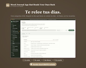 Offline Mood Diary – Track Anxiety, Sleep, Patterns (6 Languages, HTML File)