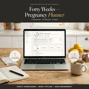Pregnancy Planner App, Week-by-Week Journal, Birth Plan, Baby Tracker (Digital Download)