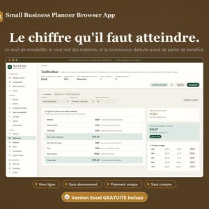 Small Business Planner, Profit Tracker, Etsy Seller, Excel, Notion (Digital Download)