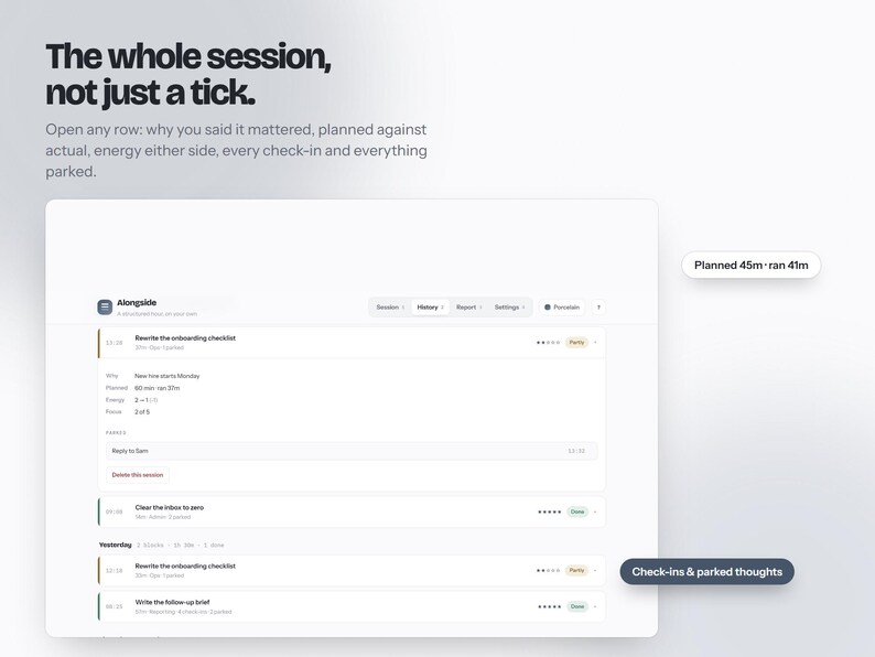 Focus Session Timer App for Deep Work, Pomodoro Tracker with Live Charts and Report, ADHD Productivity Planner, Offline Browser App image 8