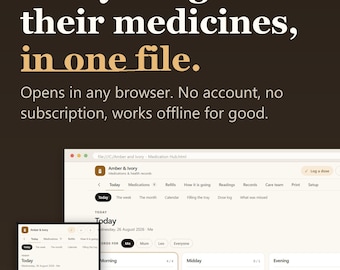 Aplicación para el seguimiento de la medicación, registro de pastillas y planificador de historiales médicos (descarga digital)