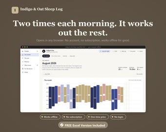 Sleep Log App, Insomnia Tracker, Sleep Planner (Digital Download)