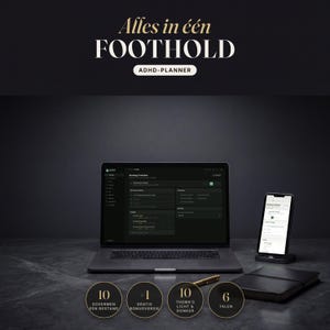 ADHD Planner, Offline HTML Tool, Focus, Structure, Notion, GoodNotes, Printable (Digital Download)
