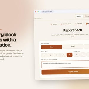 Focus Session Timer App for Deep Work, Pomodoro Tracker with Live Charts and Report, ADHD Productivity Planner, Offline Browser App image 6
