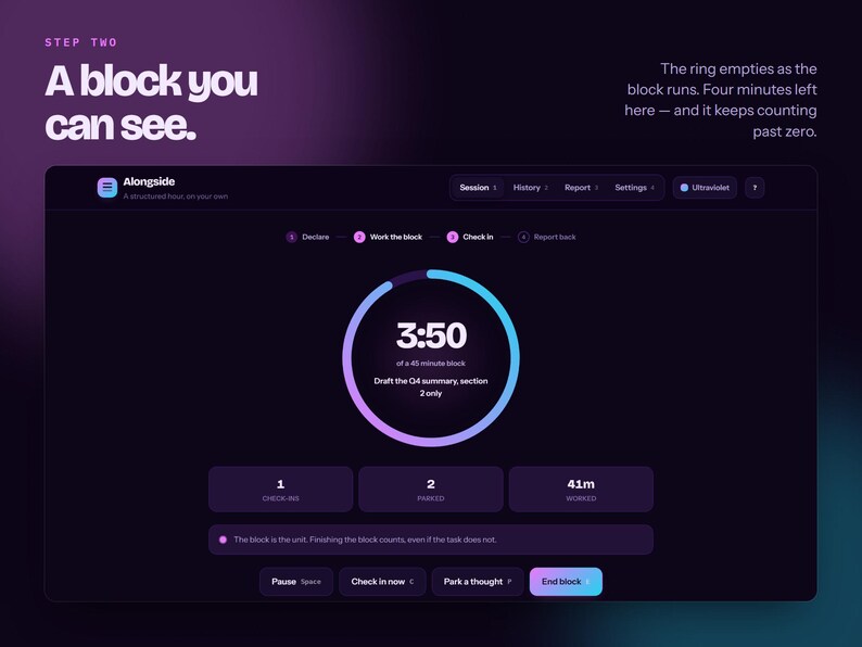 Focus Session Timer App for Deep Work, Pomodoro Tracker with Live Charts and Report, ADHD Productivity Planner, Offline Browser App image 3