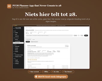 PCOS Cycle Tracker App – No 28-Day Count, 6 Languages, Offline (HTML File)