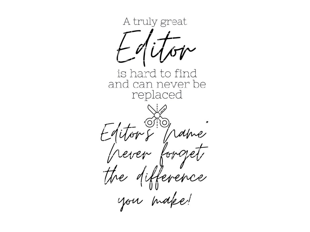 Editor Never the Difference Custom Made Digital Clip Cut Art