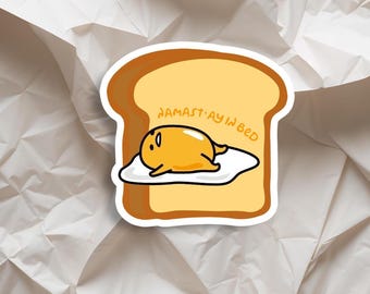 Pegatina de tostada de huevo perezosa