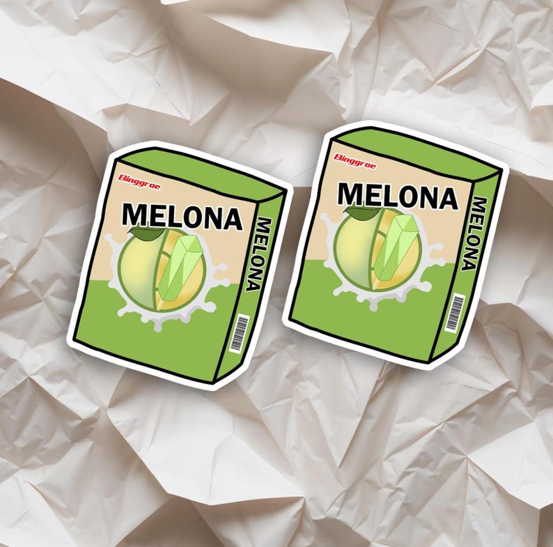 Melona Sticker Korean Melon Ice Cream Sticker - Etsy