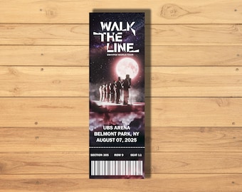 Entradas para el concierto de recuerdo físico personalizado Walk the Line