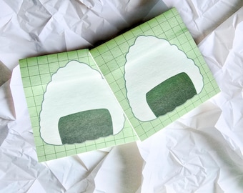Notas adhesivas de bolas de arroz onigiri