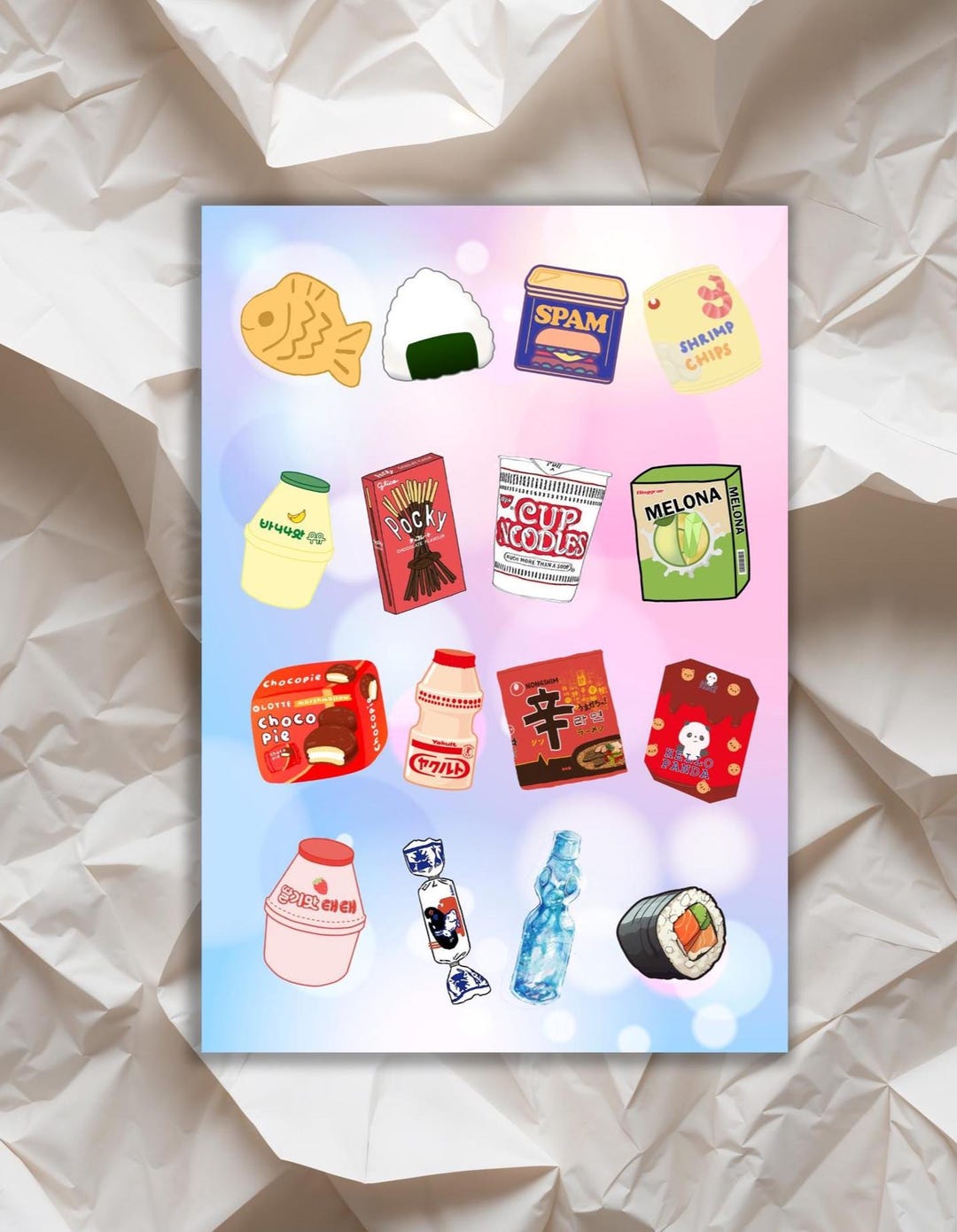Asian Snacks Print - Etsy