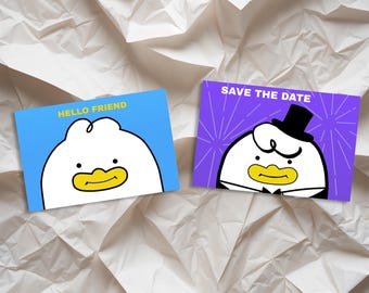 Hello Friend and Save the Date Postcard Print
