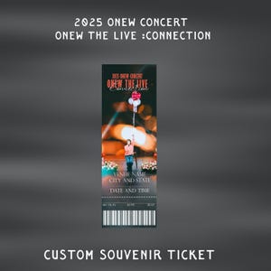 Onew The Live Meter Tour - Individuelle Souvenir Konzertkarten