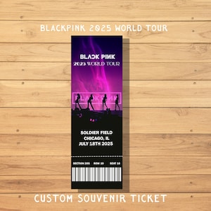 BLACKPINK 2025 World Tour - Benutzerdefinierte physisches Gedächtnis Souvenir Konzertkarten