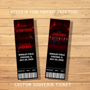 Ateez in Ihrem Fantasy 2025 Custom Souvenir Ticket