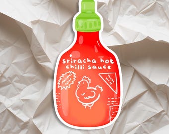 Pegatina de salsa picante Sriracha