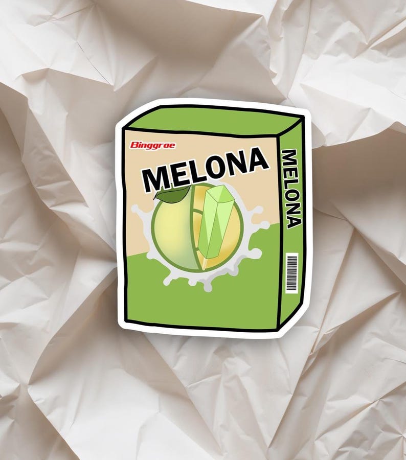 Melona Sticker Korean Melon Ice Cream Sticker - Etsy