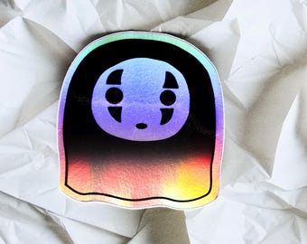 Pegatina holográfica kawaii sin rostro
