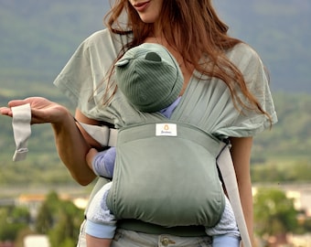 Bambeari baby ergonomic lightweight carrier, Summer beach baby wrap, adjustable baby wrap, newborn to toddler, less sweating more snuggles
