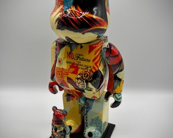 Bearbrick KAWS TENSION 100+400% Medicom Toy - Etsy